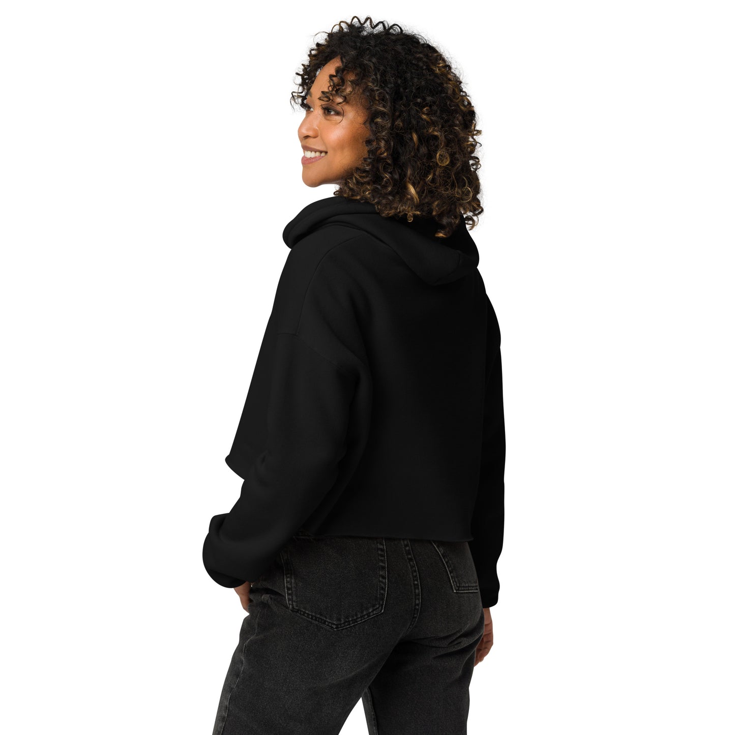 Ladies Threaded Crop Hoodie